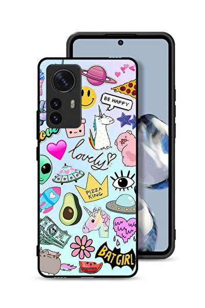 Tolwak غطاء حماية لهاتف شاومي 12 بملصقات جميلة