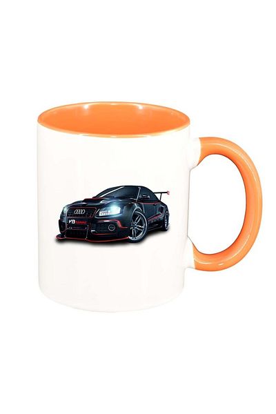 INOVATIX Personalized white mug, Car, orange interior, D960, INOVATIX®. 330ml