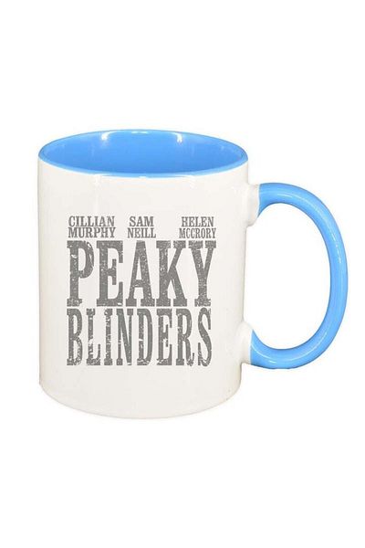 INOVATIX Cana alba personalizata, Peaky Blinders, interior albastru, D1310, INOVATIX®. 330ml