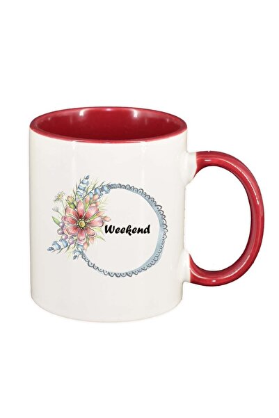 INOVATIX Cana alba personalizata, Flori, Weekend, interior rosu, D1035, INOVA...