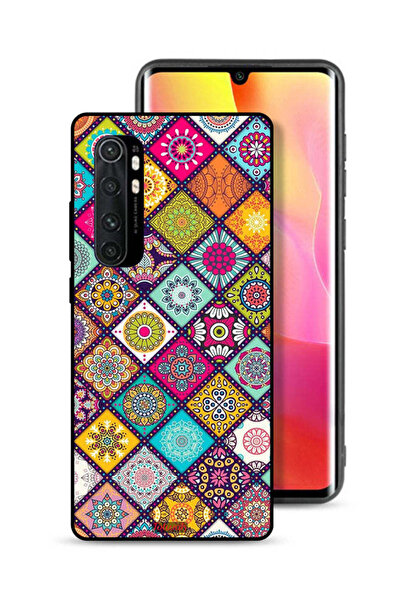 Tolwak غطاء حماية لهاتف شاومي مي نوت 10 لايت بنقشة مربعات ماندالا