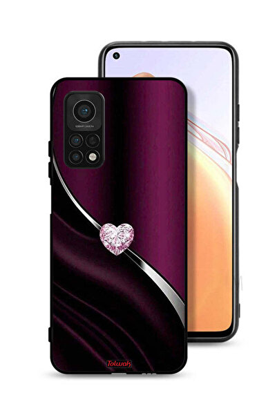 Tolwak غطاء حماية لهاتف شاومي مي 10 تي برو 5G بتصميم قلب ماسي