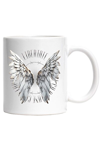 INOVATIX Cana alba personalizata, Libertate - Aripi de Inger, INOVATIX®. 330ml