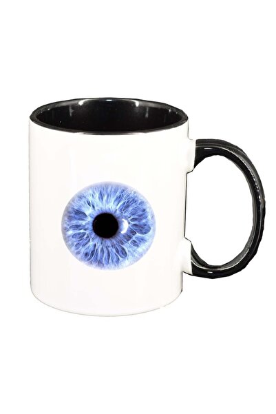 INOVATIX Εξατομικευμένη λευκή κούπα, Eyeball, μαύρο εσωτερικό, D299, INOVATIX...