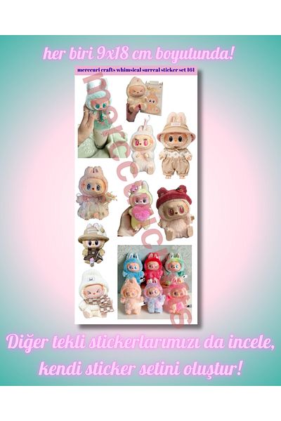 merccuri crafts Labubu Aesthetic Sticker (10+ Pieces High Quality) - for Notebook Agenda, Laptop, Scrapbooking