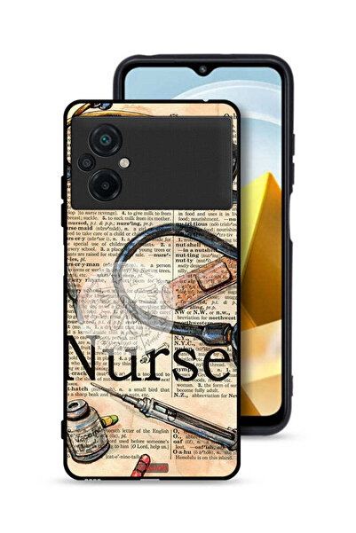 Tolwak Xiaomi Poco M5 4G Protective Case Cover Nurse Vintage Tools