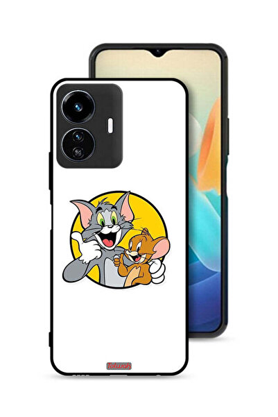 Tolwak غطاء حماية لهاتف Vivo Y77 5G بتصميم توم وجيري