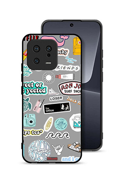 Tolwak Xiaomi 13 Protective Case Cover Good Vibes Stickers