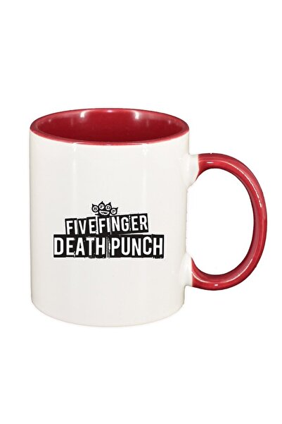 INOVATIX Εξατομικευμένη λευκή κούπα, διάτρηση θανάτου με πέντε δάχτυλα, σκούρ...