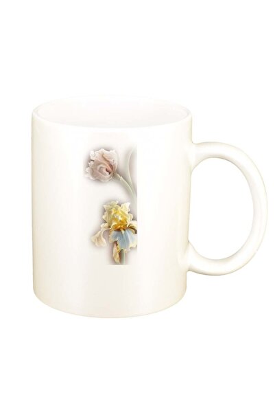 INOVATIX Εξατομικευμένη λευκή κούπα, Λουλούδι, D254, INOVATIX®. 330ml