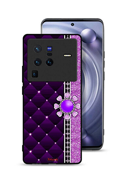Tolwak Vivo X80 Pro Protective Case Cover Glitter Hearts