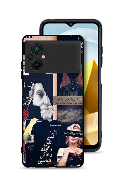 Tolwak غطاء حماية لهاتف شاومي بوكو M5 4G بعبارات عربية ووجوه مقطوعة