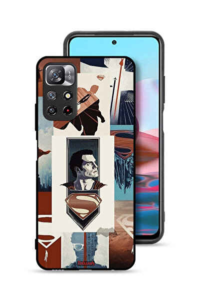 Tolwak غطاء حماية لهاتف شاومي ريدمي نوت 11 4G برسومات سوبرمان