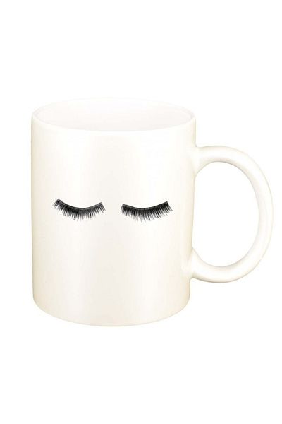 INOVATIX Personalized white mug, Eyelashes, D1019, INOVATIX®. 330ml
