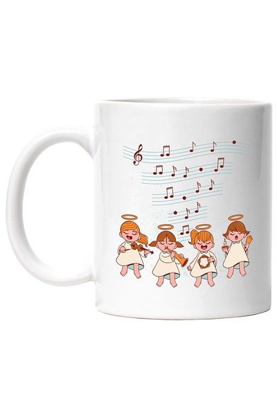 INOVATIX Personalized white mug, Message in English Fighting Demons, Angel, Lightning, INOVATIX®. 330ml