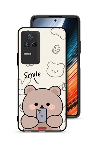 Tolwak غطاء حماية شاومي ريدمي K50 برسومات الدب المبتسم