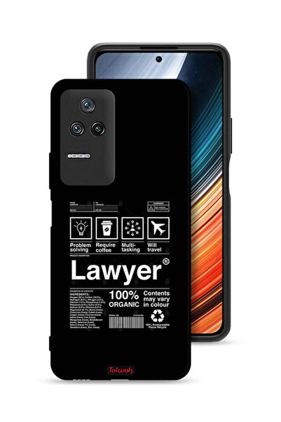Tolwak Xiaomi Poco F4 Protective Case Cover Lawyer Sticker