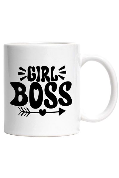 INOVATIX Personalized white mug, heart for businesswomen - rich businesswomen, INOVATIX®. 330ml