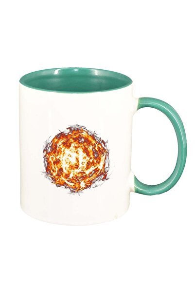 INOVATIX Cana alba personalizata, Fire, interior verde, D295, INOVATIX®. 330ml