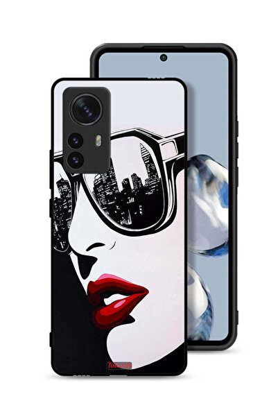 Tolwak غطاء حماية لهاتف Xiaomi 12S Pro بتصميم وجه فتاة وفن تجريدي