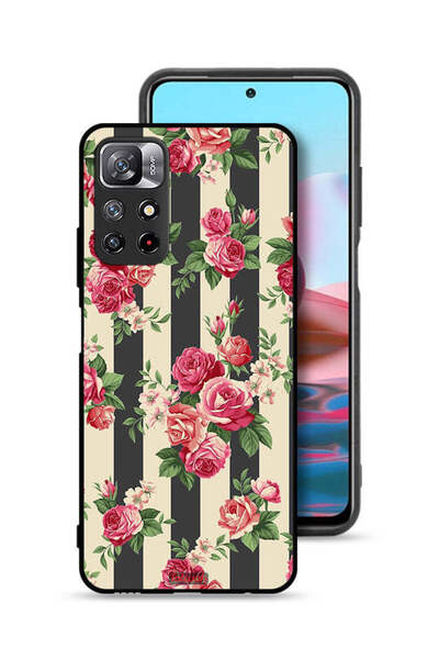 Tolwak غطاء حماية لهاتف شاومي ريدمي نوت 11 4G بنقشة الورود