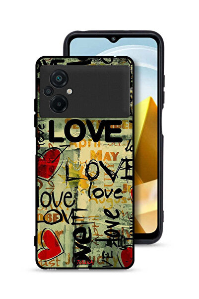 Tolwak Xiaomi Poco M5 4G Protective Case Cover Love Tags