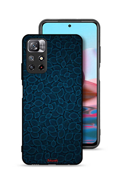 Tolwak غطاء حماية لهاتف شاومي ريدمي نوت 11 4G بنقشة أوراق فنية رقمية