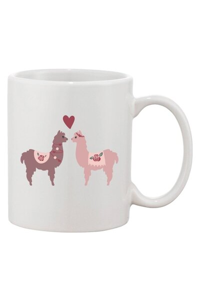 INOVATIX Εξατομικευμένη λευκή κούπα, εξατομικευμένη 'Llama love', INOVATIX®. ...