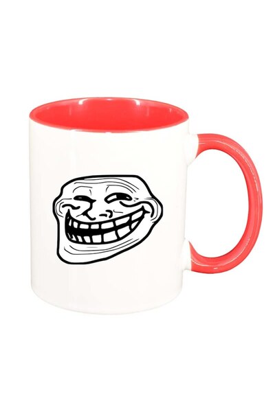 INOVATIX Cana alba personalizata, Troll, interior rosu, D179, INOVATIX®. 330ml