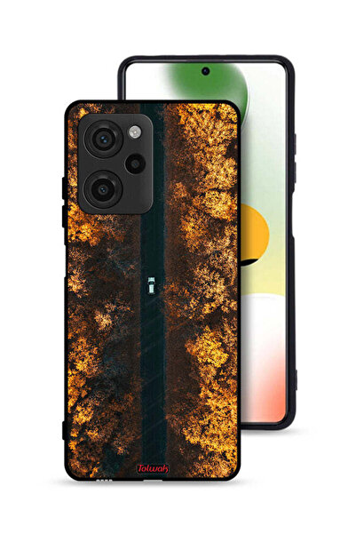Tolwak غطاء حماية لهاتف Xiaomi Poco X5 Pro بتصميم طريق في أشجار الخريف