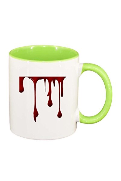 INOVATIX Cana alba personalizata, Ciocolata, interior verde deschis, D239, IN...