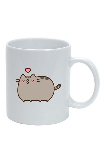 INOVATIX Personalized white mug, Emoji Cat, white, D1014, INOVATIX®. 330ml