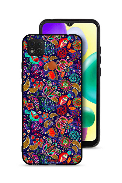 Tolwak غطاء حماية لهاتف شاومي ريدمي 9 سي بنقشة أوراق طيور وزهور ملونة