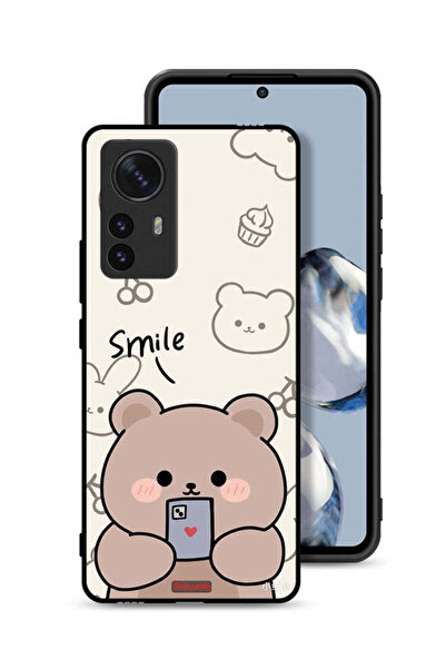 Tolwak غطاء حماية لهاتف شاومي 12 برسومات الدب المبتسم