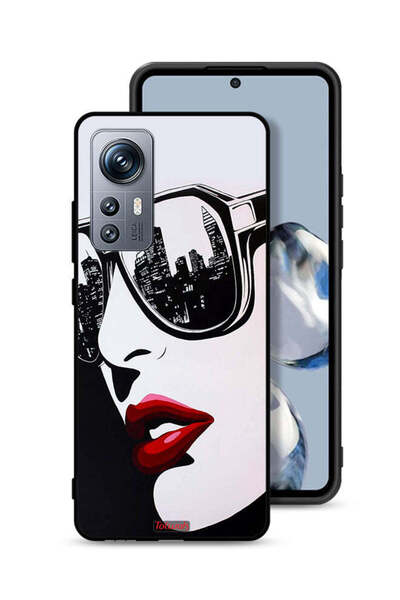 Tolwak غطاء حماية لهاتف Xiaomi 12S بتصميم وجه فتاة وفن تجريدي