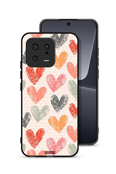 Tolwak Xiaomi 13 Protective Case Cover Hearts Art