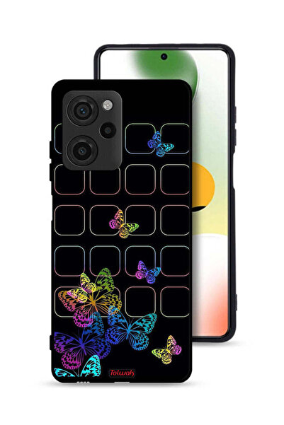 Tolwak غطاء حماية لهاتف Xiaomi Poco X5 Pro بنقشة فراشات ملونة