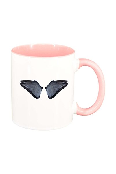 INOVATIX Cana alba personalizata, Φτερά, εσωτερικό ροζ, D952, INOVATIX®. 330ml