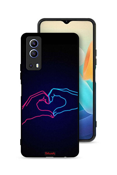 Tolwak Vivo iQOO Z3 5G Protective Case Cover Touching Hand Making Heart