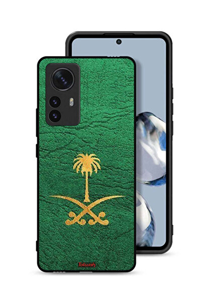 Tolwak غطاء حماية لجهاز شاومي 12 مع علامة المملكة العربية السعودية على الجلد