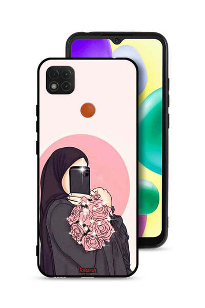Tolwak غطاء حماية لهاتف شاومي ريدمي 9 سي، فن التقاط صور سيلفي مع حمل الزهور