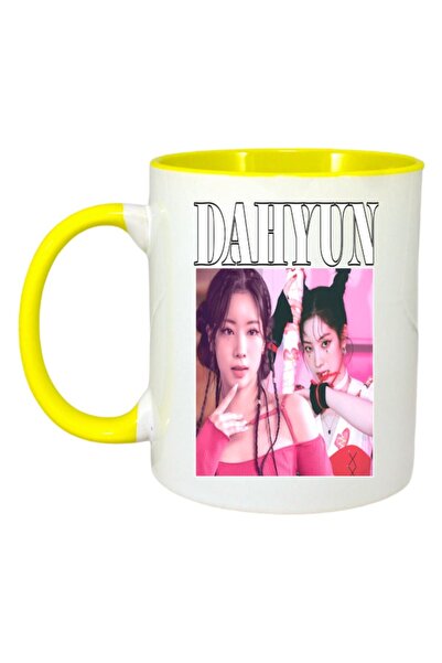 INOVATIX Cana Alba Personalizata, Formatia/trupa Dahyun, Maner Si Interior Galben, ®. 330ml