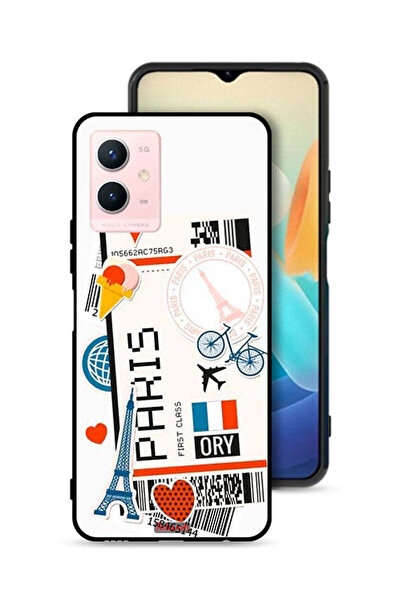 Tolwak غطاء حماية لهاتف Vivo Y33s 5G بملصق باريس