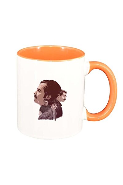 INOVATIX Cana alba personalizata, Narcos - Pablo Escobar, interior portocaliu...