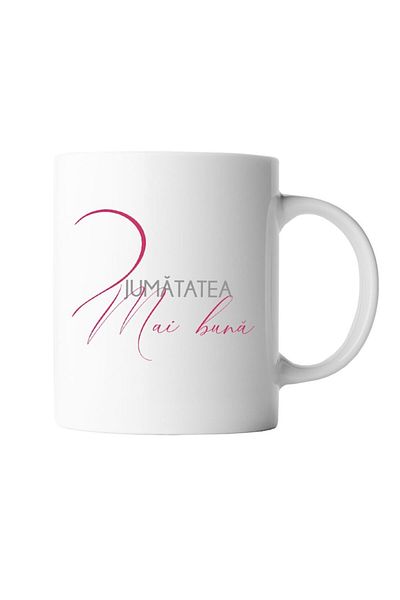 INOVATIX Personalized white mug, Better Half, White, INOVATIX®. 330ml
