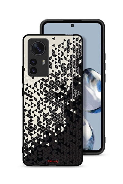 Tolwak غطاء حماية لهاتف شاومي 12 بنمط مثلث فني رقمي