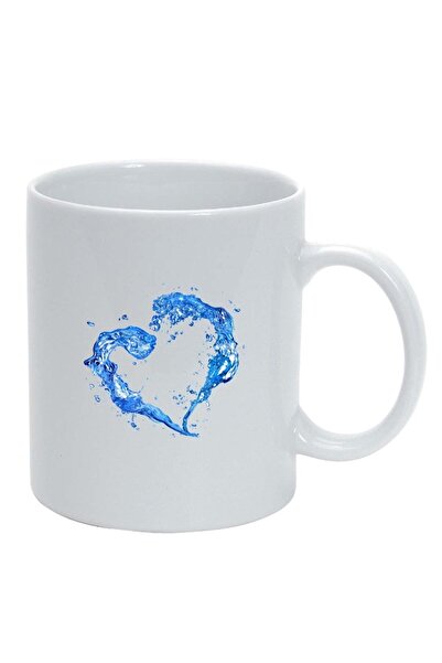 INOVATIX Cana alba personalizata, Inima, alb, D235, INOVATIX®. 330ml