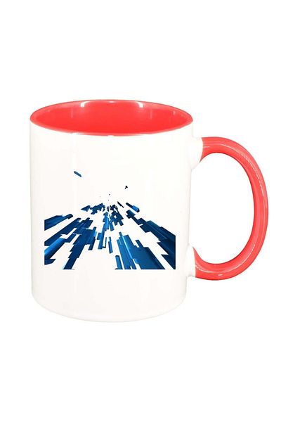 INOVATIX Personalized white mug, Forme, red interior, D303, INOVATIX®. 330ml