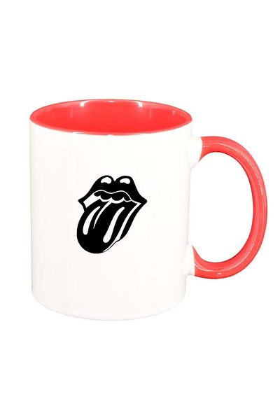 INOVATIX Personalized white mug, Lips, red interior, D330, INOVATIX®. 330ml