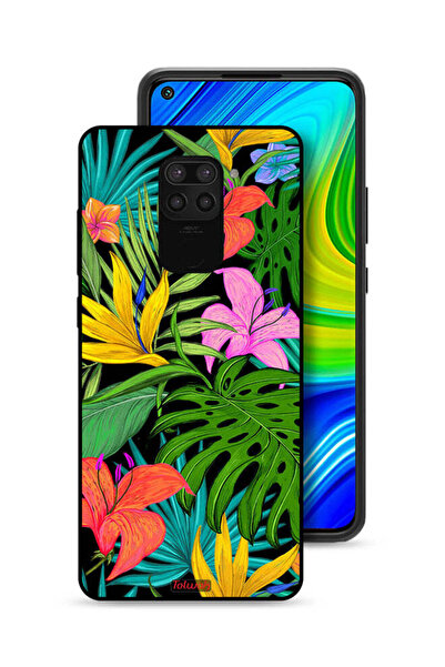 Tolwak غطاء حماية لهاتف شاومي ريدمي نوت 9 بنقشة أوراق الزهور الاستوائية